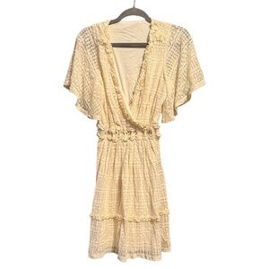 No Brand Women’s Elegant Cream Lace Dress